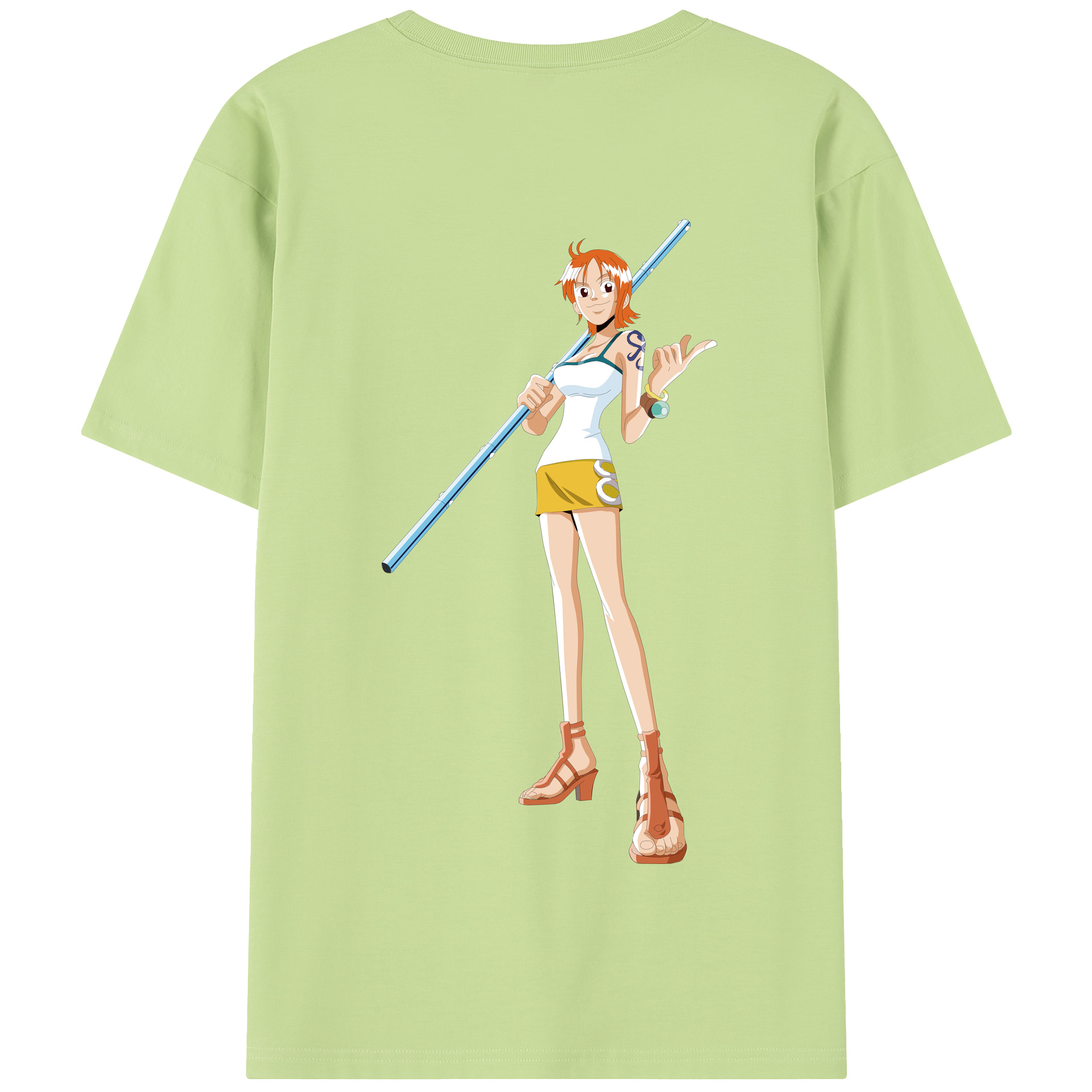 ワンピース ナミ ONE PIECE Nami 綿100％半袖Tシャツ（背面プリント）